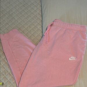 Nike Pink Track Pants with Tapered Design